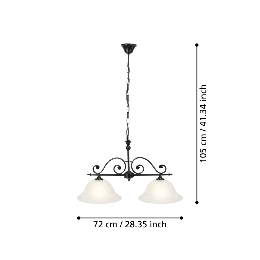 Eglo - Πολύφωτο σε αλυσίδα 2xE27/60W/230V