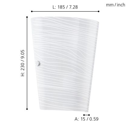 Eglo - Επιτοίχιο φωτιστικό 1xE27/60W/230V