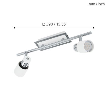 Eglo - Φως σποτ LED 2xGU10-LED/5W/230V