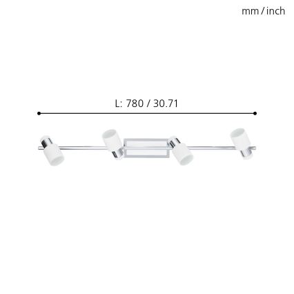 Eglo - Φως σποτ LED 4xGU10-LED/5W/230V