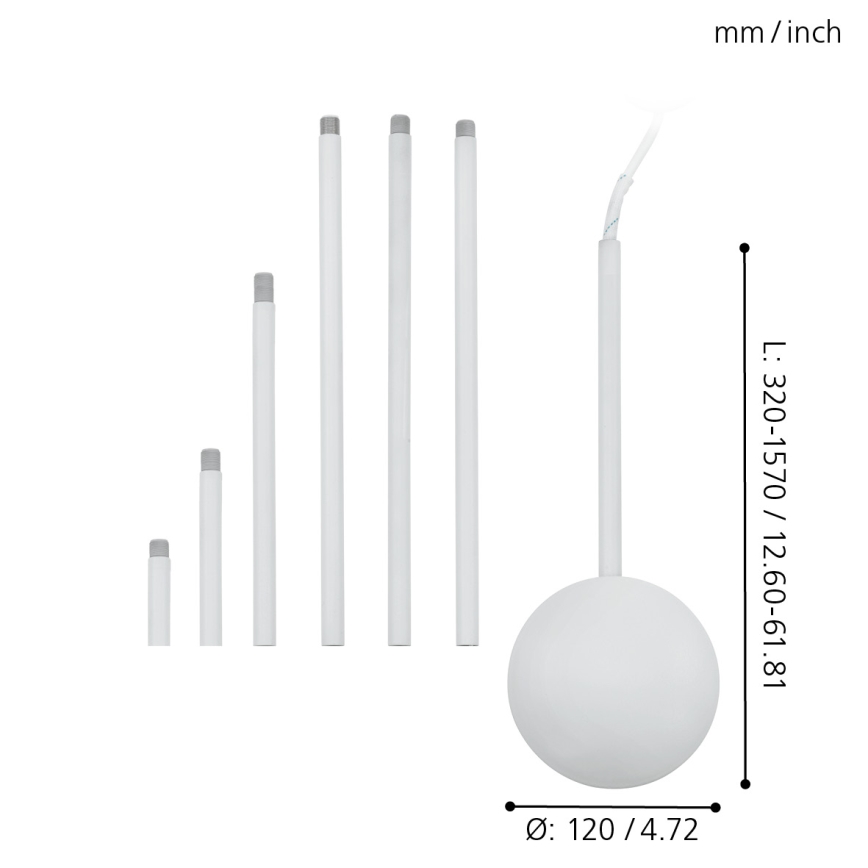 Eglo - Kryt kabelu λευκό