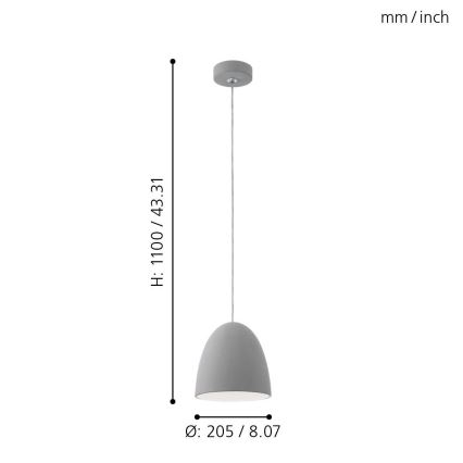 Eglo - Κρεμαστό φως E27/60W/230V