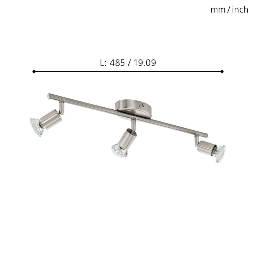 Eglo - Φωτιστικό σποτ LED 3xGU10-LED/2,8W/230V