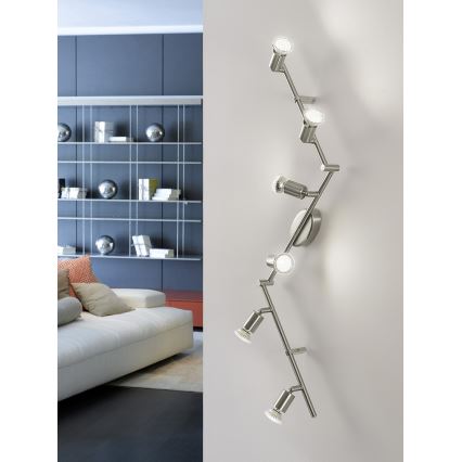 Eglo - Φωτιστικό σποτ LED 6xGU10-LED/2,8W/230V