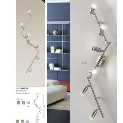 Eglo - Φωτιστικό σποτ LED 6xGU10-LED/2,8W/230V