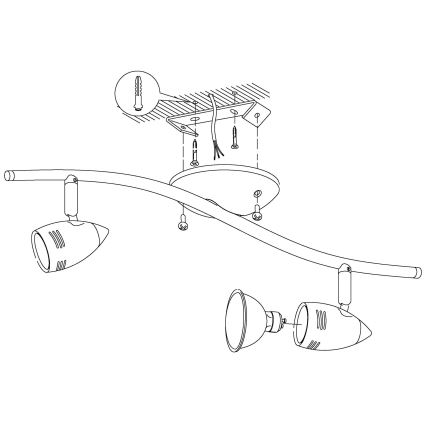 Eglo - Φως σποτ LED 2xGU10/3W/230V