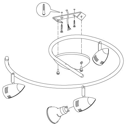 Eglo - Φως σποτ LED 3xGU10/3W/230V