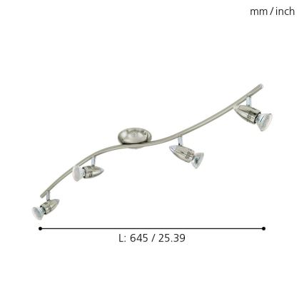 Eglo - Φως σποτ LED 4xGU10/3W/230V