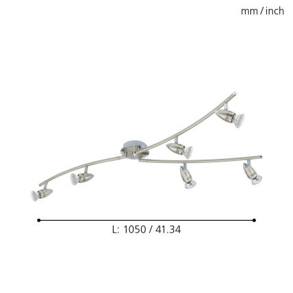 Eglo - Φως σποτ LED 6xGU10/3W/230V