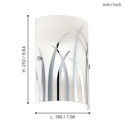 Eglo - Επιτοίχιο φωτιστικό 1xE14/42W/230V