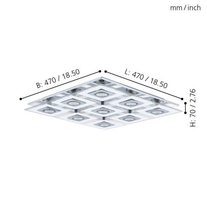 Eglo - Φως οροφής LED 9xGU10/3W/230V