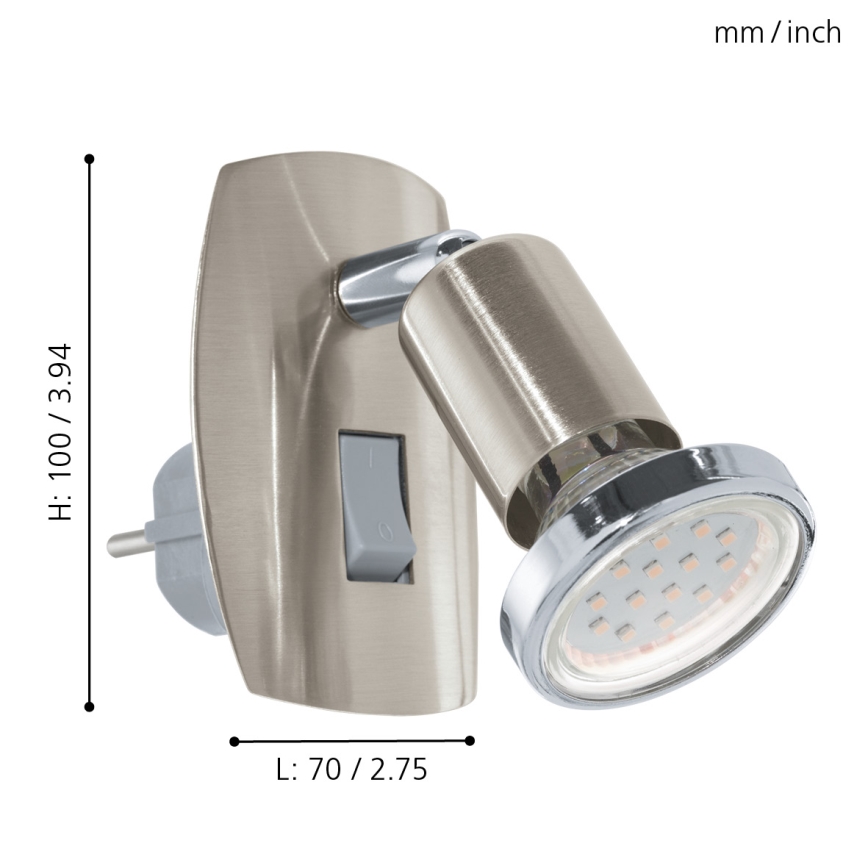 Eglo - LED φως για πρίζα 4 1xGU10-LED/3W/230V