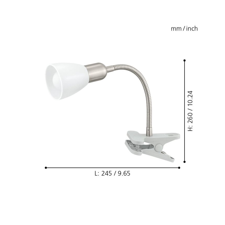 Eglo 92932 - LED φωτιστικό με κλιπ DAKAR 3 1xE14/4W/230V