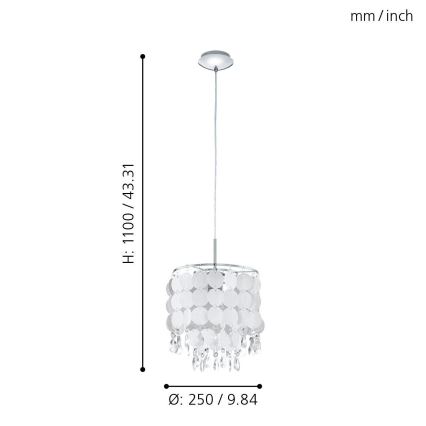 Eglo - Φωτιστικό οροφής 1xE27/60W/230V