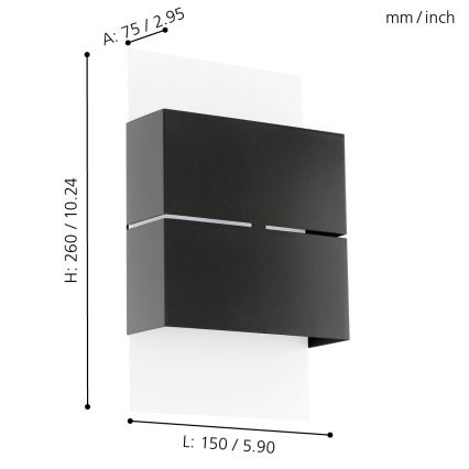 Eglo - Φως LED εξωτερικού χώρου 2xLED/2,5W/230V IP44