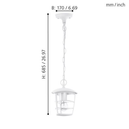Eglo - Πολύφωτο εξωτερικού χώρου LED 1xE27/8,5W/230V IP44