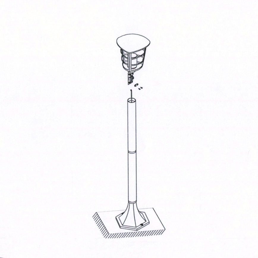 Eglo - LED φωτιστικό εξωτερικού χώρου 1xE27/8,5W/230V IP44 μαύρο