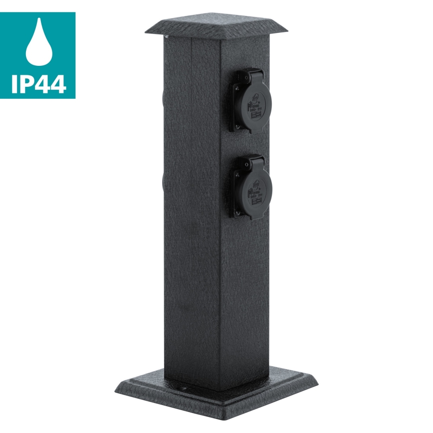 EGLO - Εξωτερικού χώρου garden Κολωνάκι με πρίζες SCHUKO IP44