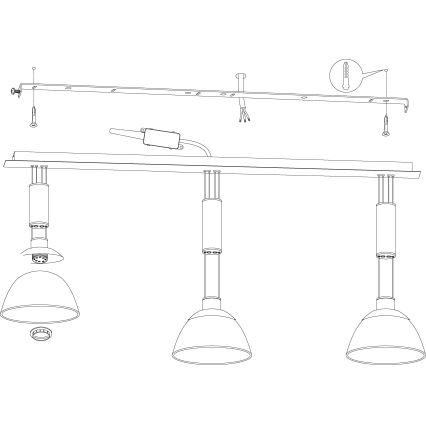 Eglo 93468 - Κρεμαστό φως LED MONTEFIO 3xLED/6W/230V