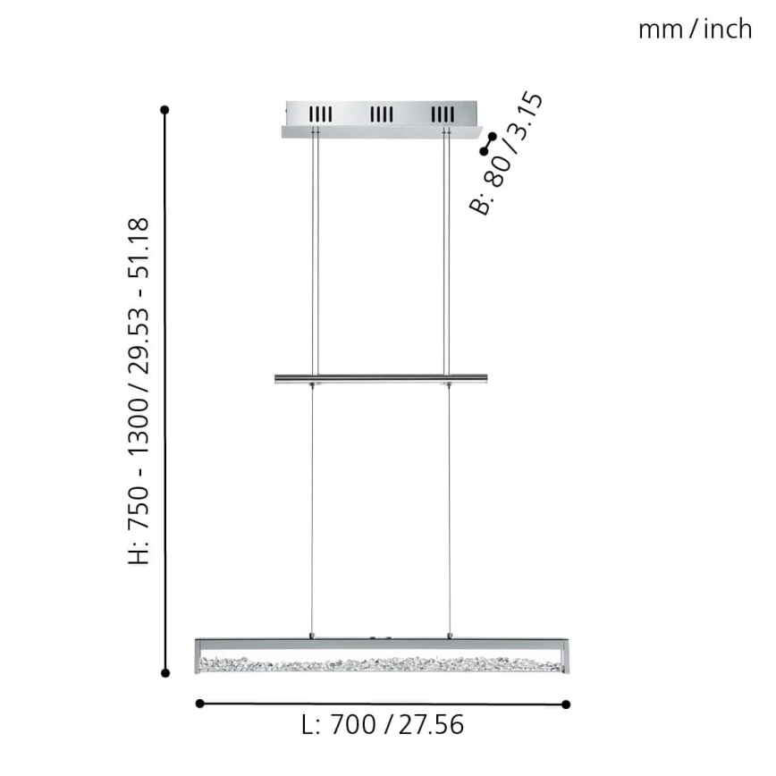 Eglo - LED με dimmer φως 1 LED/24W/230V