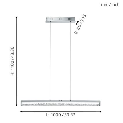 Eglo - LED με dimmer φως 1 LED/32W/230V