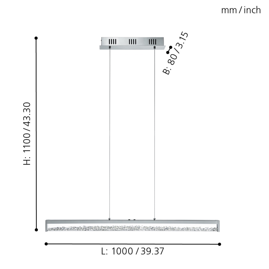 Eglo - LED με dimmer φως 1 LED/32W/230V