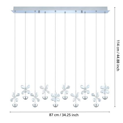 Eglo - Κρεμαστό φωτιστικό LED με καλώδιο LED/25W/230V