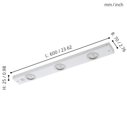 Eglo - Φως σποτ LED 3xLED/2,3W/230V