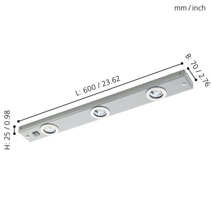 Eglo - Φως σποτ LED 3xLED/2,3W/230V