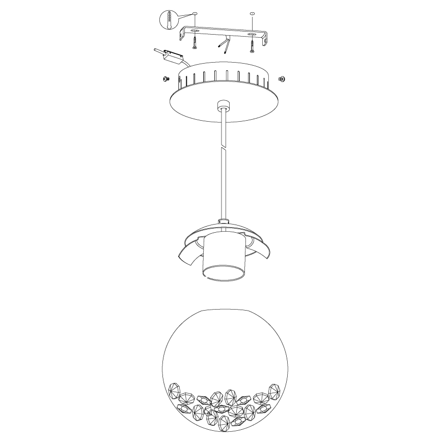 Eglo - Κρεμαστό φως LED 1 1xLED/5W/230V