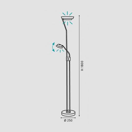 Eglo - LED dimming λάμπα LED/17.28W + LED/2.88W