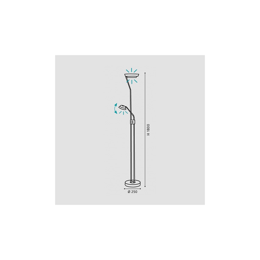 Eglo - LED dimming λάμπα LED/17.28W + LED/2.88W