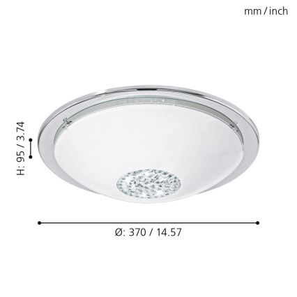 Eglo - LED οροφιαίο φωτιστικό LED/12W/230V