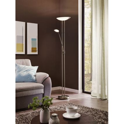 Eglo - Φωτιστικό δαπέδου LED Dimmable LED/20W + LED/2,5W μπρονζέ