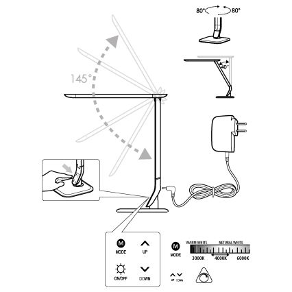 Eglo - LED με dimmer lampa LED/6W/230V