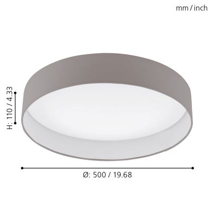 Eglo - Φως οροφής LED LED/24W/230V