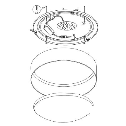 Eglo - Φως οροφής LED LED/24W/230V