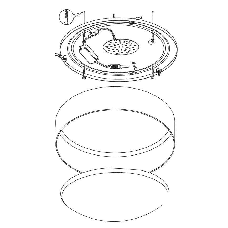 Eglo - Φως οροφής LED LED/24W/230V
