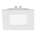 Eglo 94045 - χωνευτό LED φωτιστικό οροφής FUEVA 1 LED/2,7W/230V 8,5x8,5 cm
