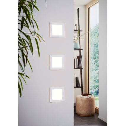 Eglo 94061 - LED εντοιχισμένο φωτιστικό οροφής FUEVA 1 LED/10,95W/230V 17x17 cm