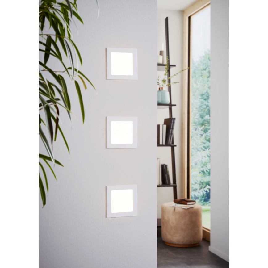 Eglo 94061 - LED εντοιχισμένο φωτιστικό οροφής FUEVA 1 LED/10,95W/230V 17x17 cm