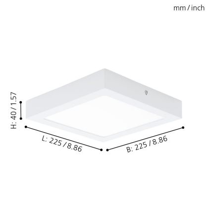 Eglo 94078 - Φως οροφής LED FUEVA 1 LED/16,44W/230V