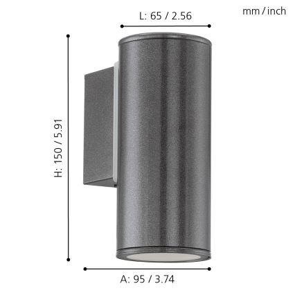 Eglo - Φως LED εξωτερικού χώρου 1xGU10/3W/230V IP44