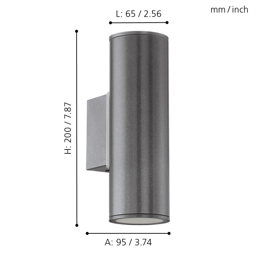 Eglo - Φως LED εξωτερικού χώρου 2xGU10/3W/230V IP44