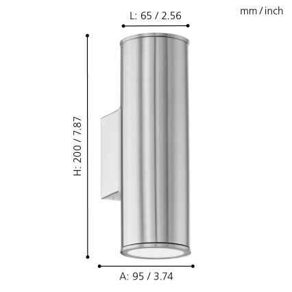 Eglo - Φως LED εξωτερικού χώρου 2xGU10/3W/230V IP44