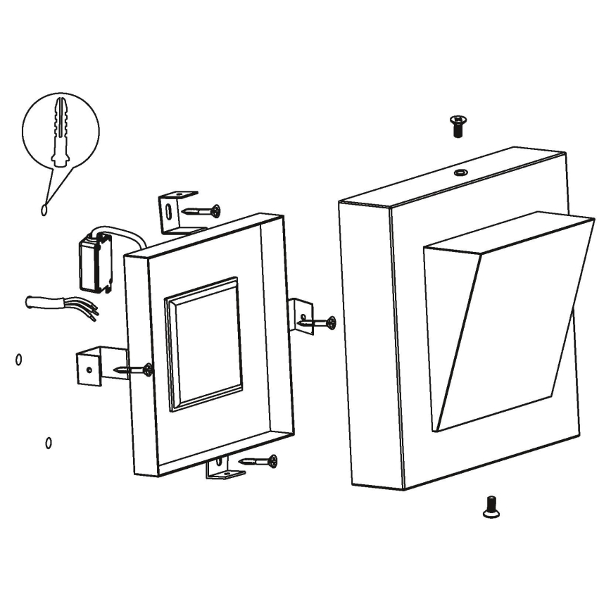 Eglo 94114 - Εξωτερικό φωτιστικό LED GALARY 1 LED/3,7W/230V IP44