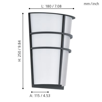 Eglo - Φως LED εξωτερικού χώρου 2xLED/2,5W/230V IP44