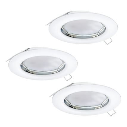 Eglo - Σετ 3x LED εντοιχισμένο φωτιστικό οροφής PENETO 1xGU10-LED/3W/230V