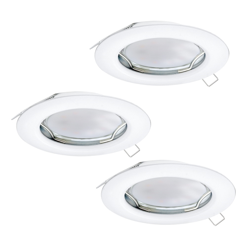 Eglo - Σετ 3x LED εντοιχισμένο φωτιστικό οροφής PENETO 1xGU10-LED/3W/230V