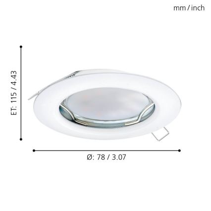 Eglo - ΣΕΤ 3x Κρεμαστό φως οροφής LED PENETO 3xGU10-LED/3W/230V